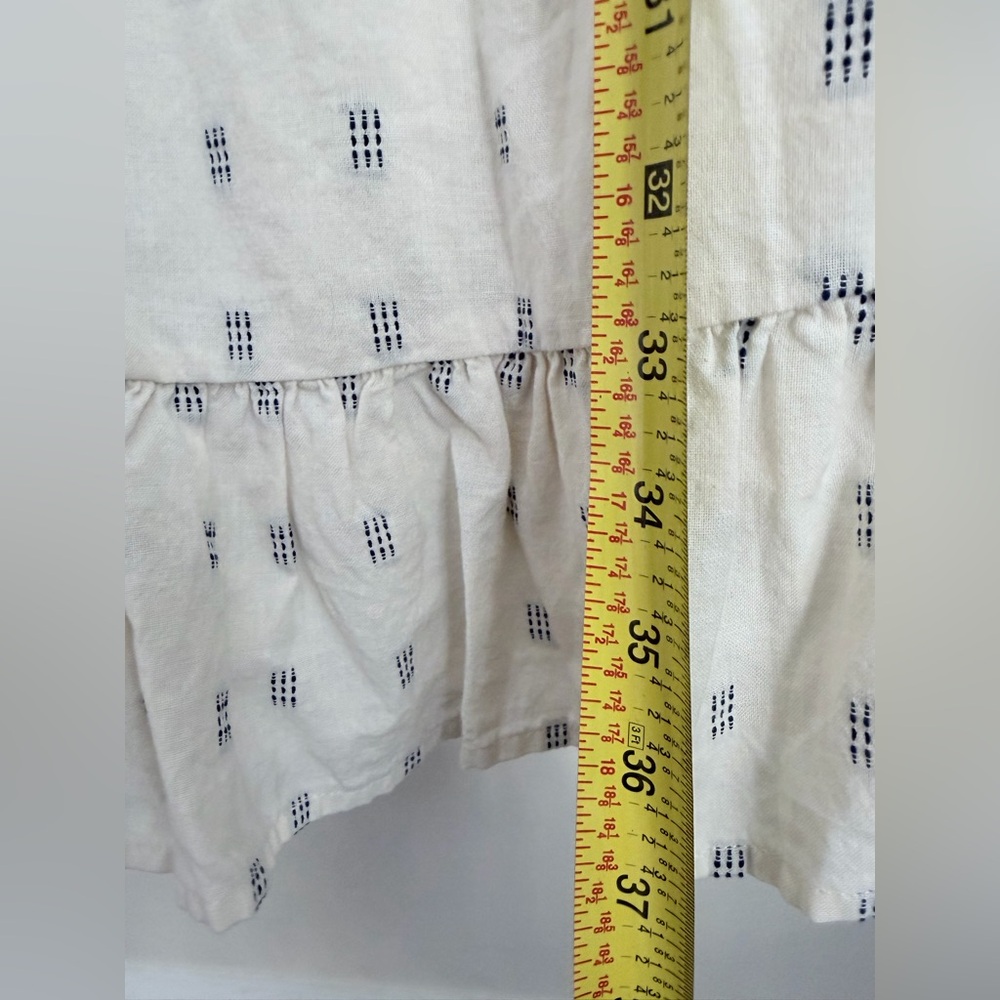 Madewell Lucie Smocked Tank Mini Dress Textural Clipdot cream wide strap M NWT - Picture 8 of 8